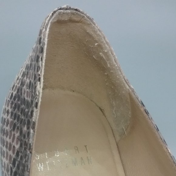 Stuart Weitzman Snake Print Platform Pumps - Picture 8 of 15